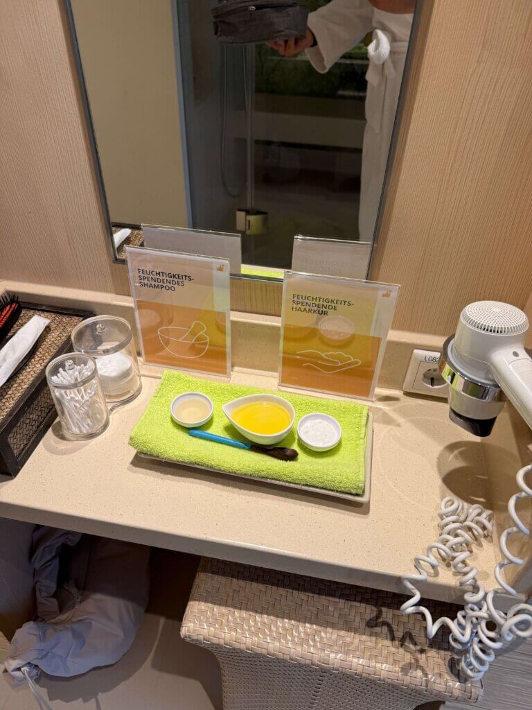 Beauty-Produkte im Private Spa auf AIDAperla